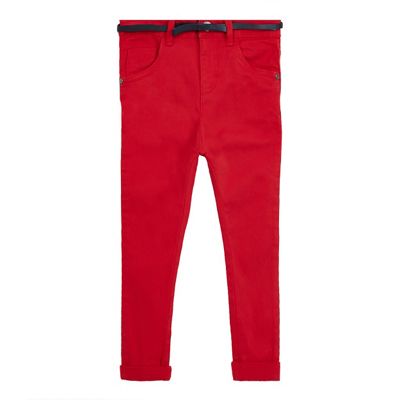 J by Jasper Conran Girls' red belted skinny jeans